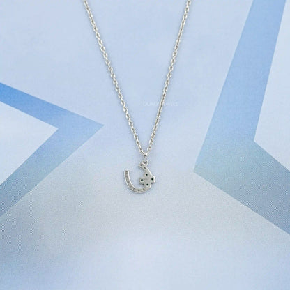 Round Green Gemstone Leaf Charm Pendant