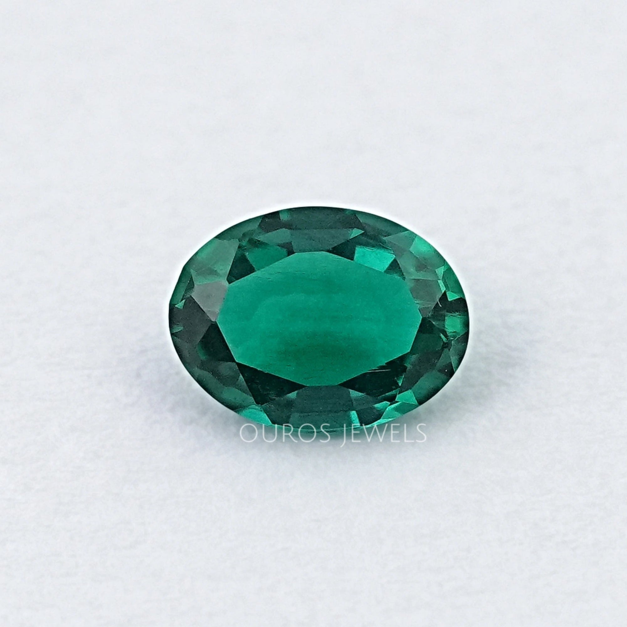 Green Oval Zambian Emerald Gemstone Loose