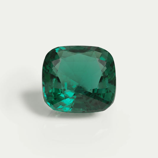 Dark Green Zambian Cushion Cut Gemstone Loose