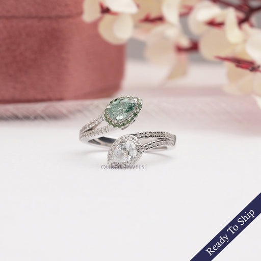 [Green Per Diamond Ring]-[Ouros Jewels]