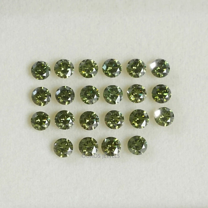 Round Cut Green Lab Loose Diamond]-[Ouros Jewels]