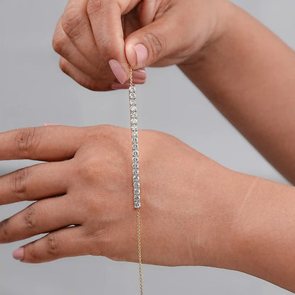 Round Cut Lab Diamond Half Tennis Bracelet Bracelet