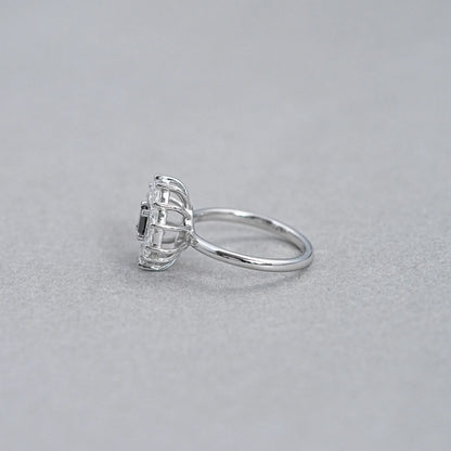 Princess Cut Lab Diamond Halo Dutch Marquise Ring Rings