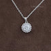 Round Lab Grown Diamond Halo Pendant Necklaces