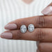 Oval Lab Diamond Halo Stud Earrings Earring