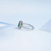 Halo With Accent Diamond Green Emerald Gemstone Ring Rings
