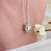 White Gold Halo Round Diamond Pendant Necklaces