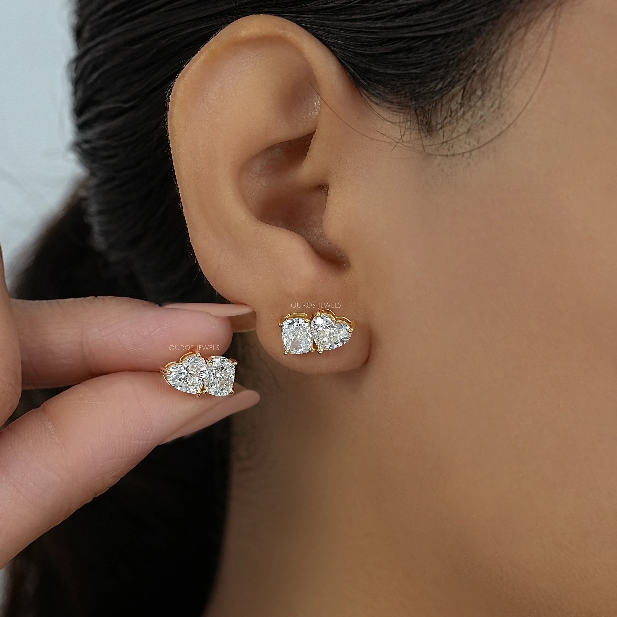 Heart And Cushion Cut Toi Moi Stud Earrings Earrings
