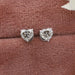 Olive Heart Cut Lab Diamond Screw Back Stud Earrings Earring