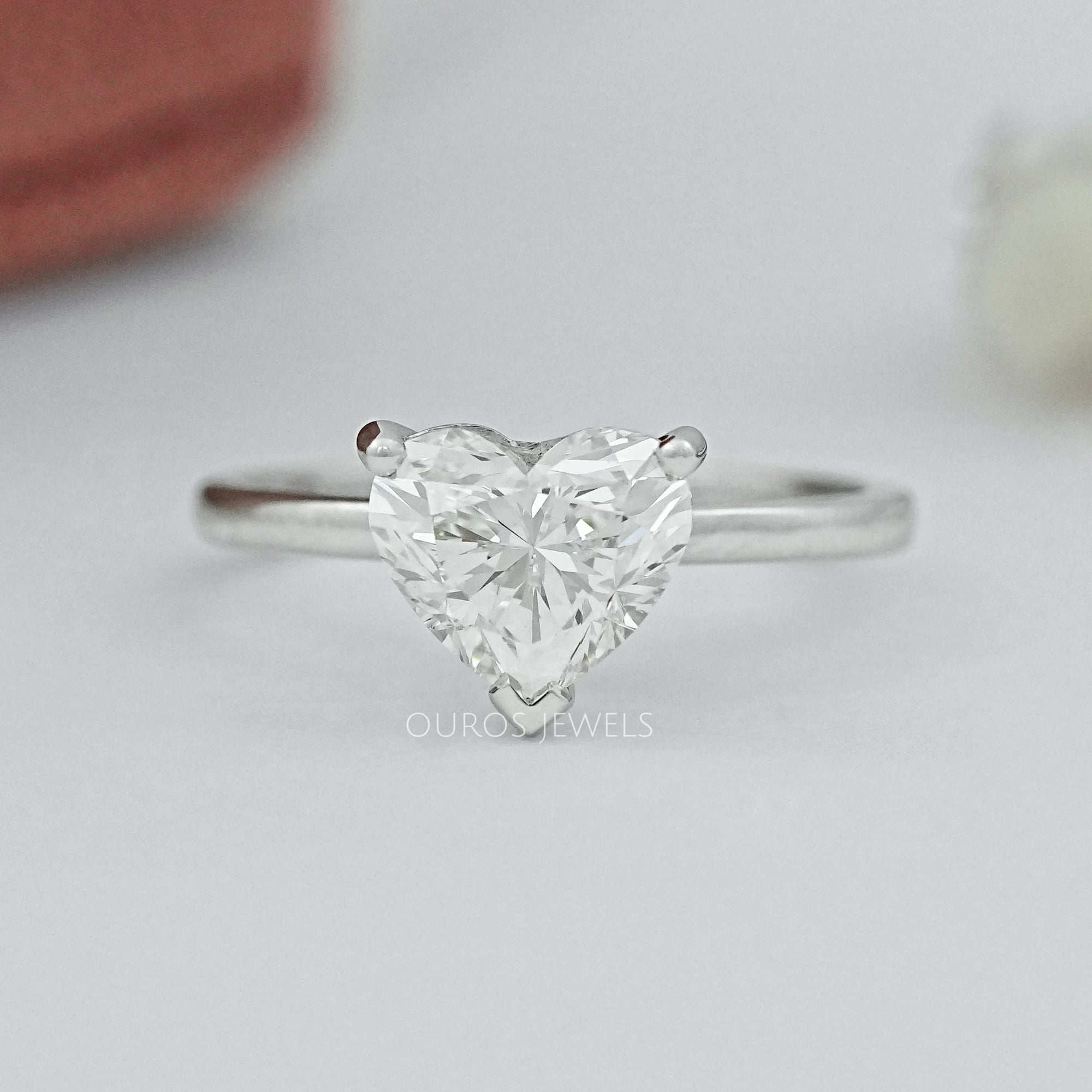 Heart Cut Lab Grown Diamond Solitaire Ring Ring