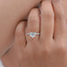 Certified Heart Shaped Diamond Solitaire Accent Ring Rings