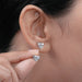 IGI Certified Heart Cut Lab Grown Diamond Stud Earring