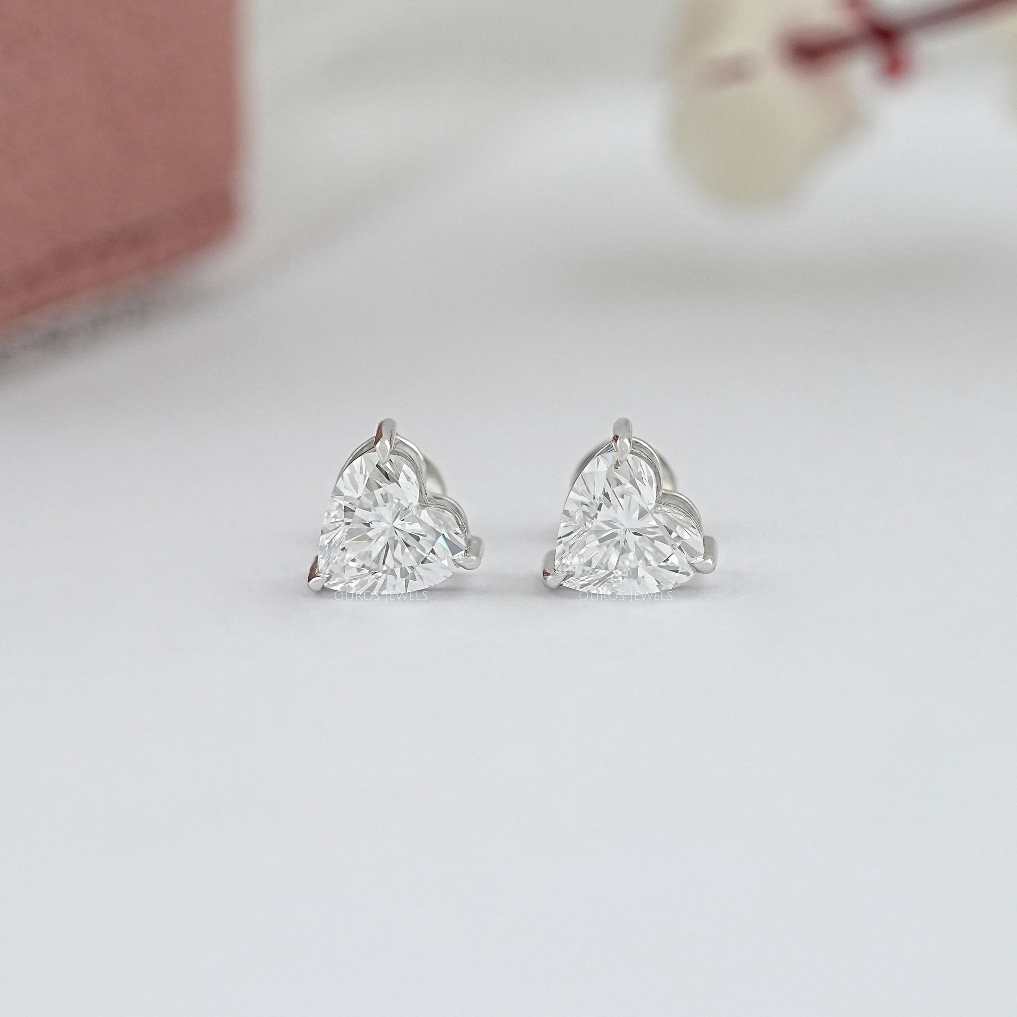 IGI Certified Heart Cut Lab Grown Diamond Stud Earring