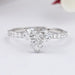 Certified Heart Shaped Diamond Solitaire Accent Ring Rings
