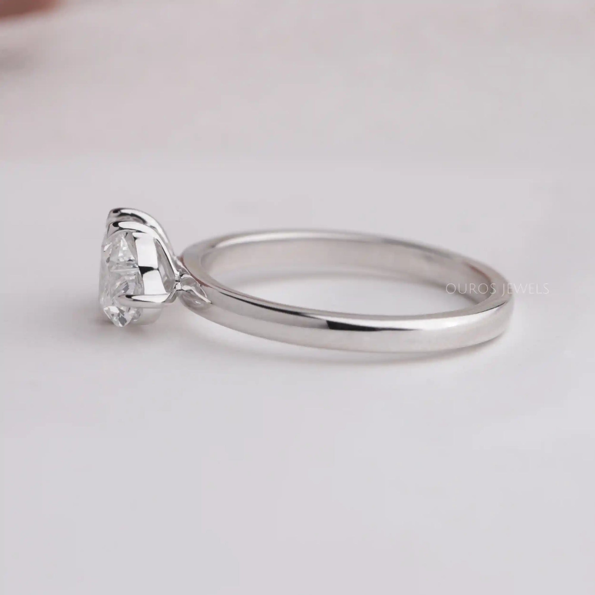 Double Heart Shape Diamond Romantic Ring