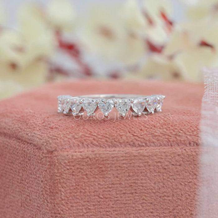 Heart Cut Diamond Martini Set Wedding Ring