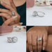 [Four Picture of Lab Diamond Heart Ring]-[Ouros Jewels]
