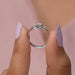 [A Women holding Heart Cut Dainty Ring]-[Ouros Jewels]