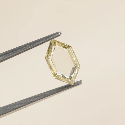 Fancy Yellow Portrait Hexagon Cut Lab Grown Diamond