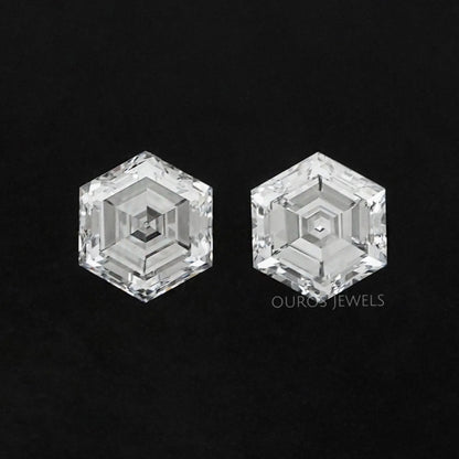 Hexagon Cut Lab Diamond Pair Loose