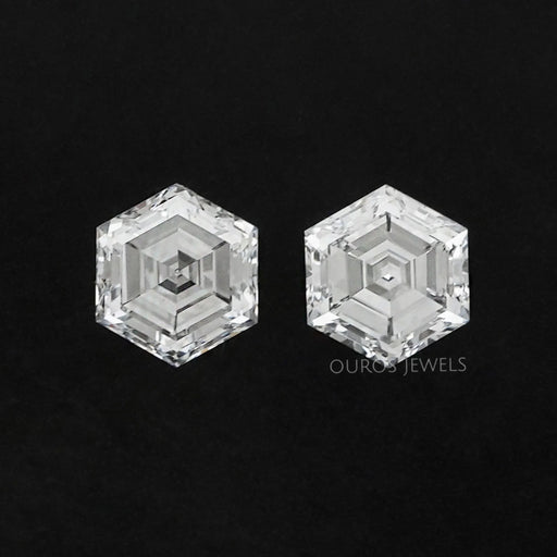Hexagon Cut Lab Diamond Pair Loose