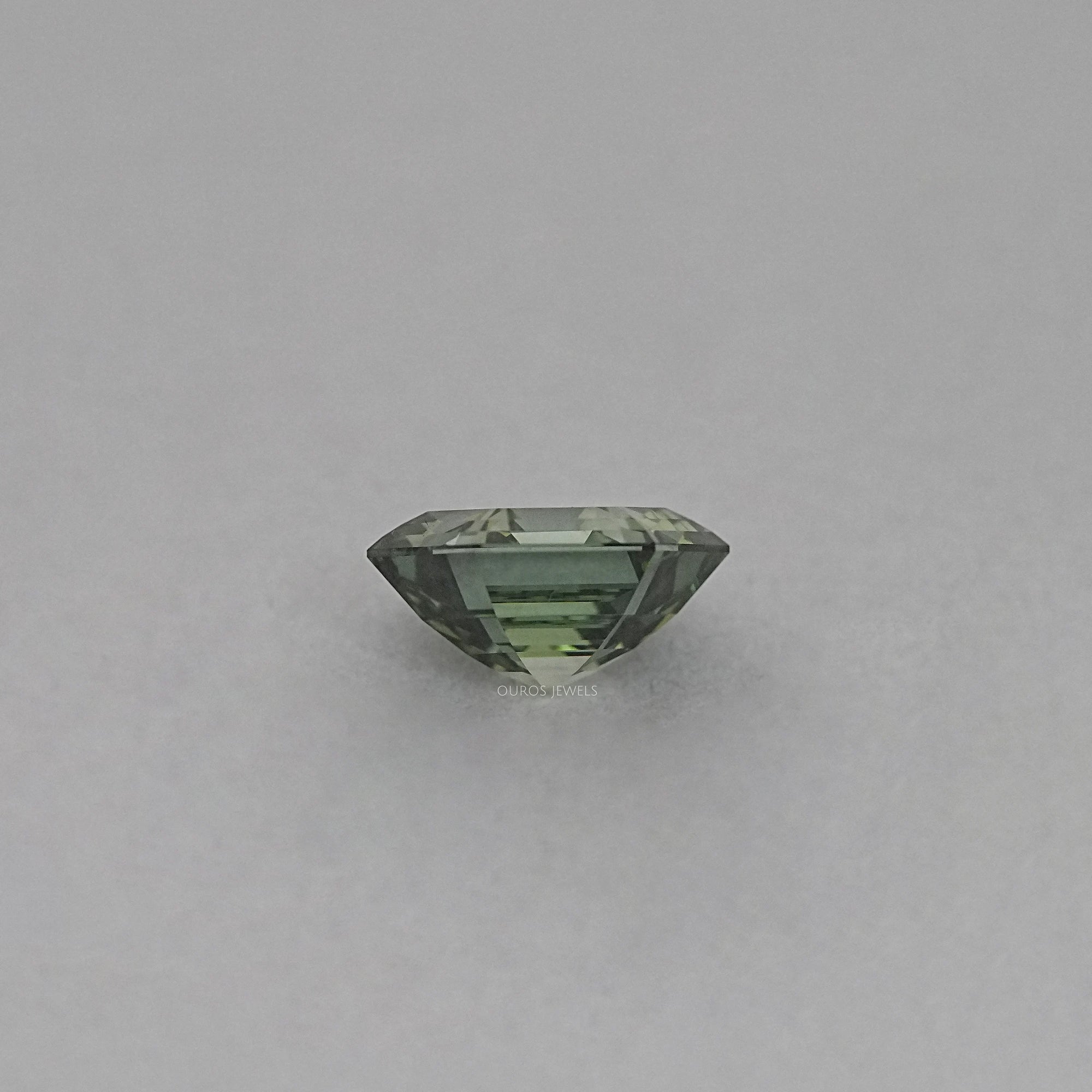 Fancy Vivid Green Step Cut Hexagonal Loose Diamond