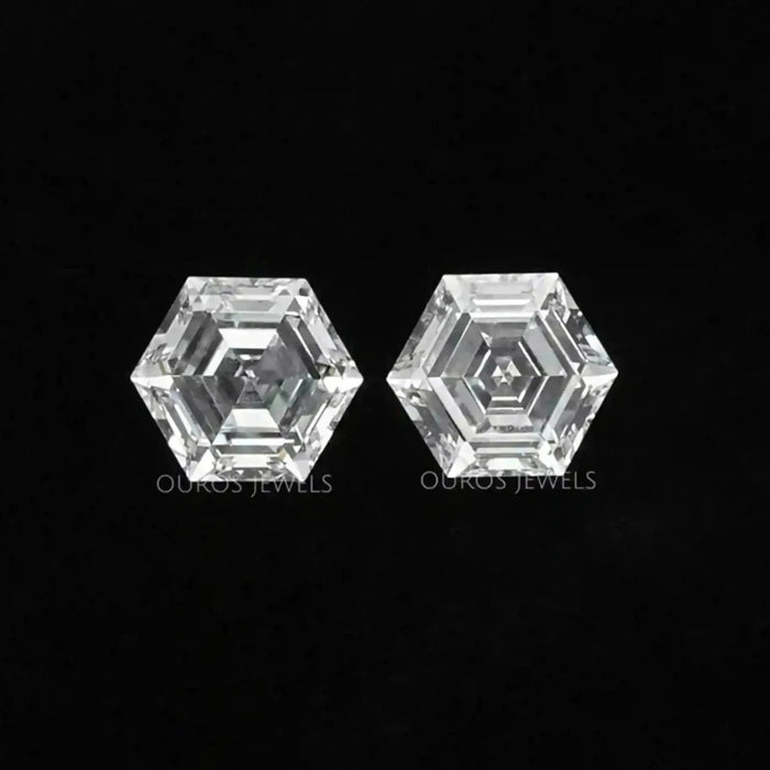 Hexagon Cut  Lab  Diamond Pair