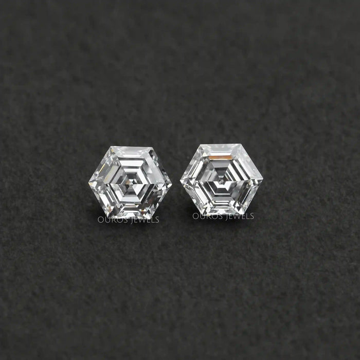 Hexagon Shape Lab  Diamond Pair