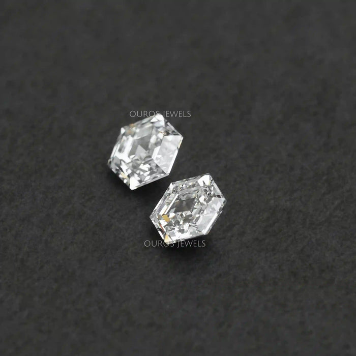 Hexagon Shape Lab  Diamond Pair