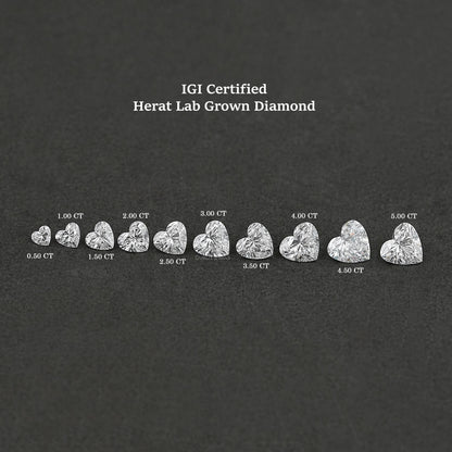 Heart Cut Lab Grown Diamond - Certified IGI Certified Diamond Loose