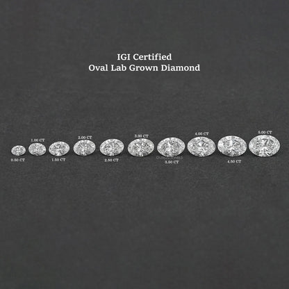 Oval Cut Lab Grown Certified Diamond IGI Certified Diamond Loose