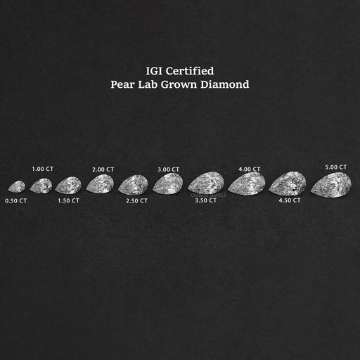 Certified Pear Cut Lab Grown Diamond IGI Certified Diamond Loose