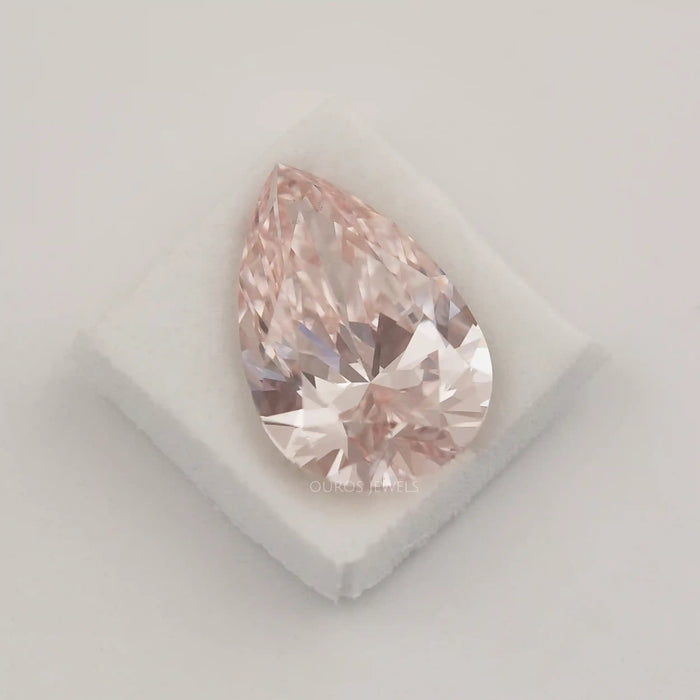 5.11 Carat Pear Cut Fancy Pink Lab Diamond Loose