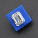 IGI Certfied Emerald Cut Loose Diamond on Blue Cloth 