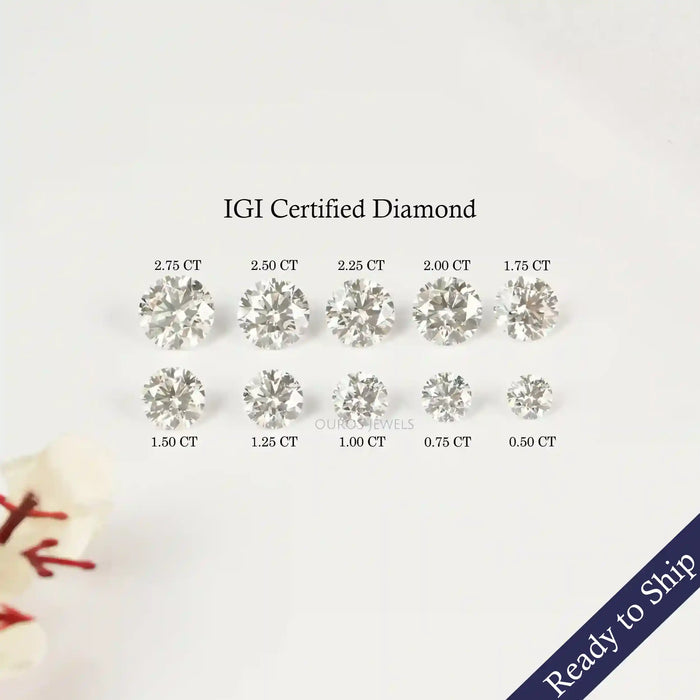IGI-zertifizierter, im Labor gezüchteter Diamant im Rundschliff