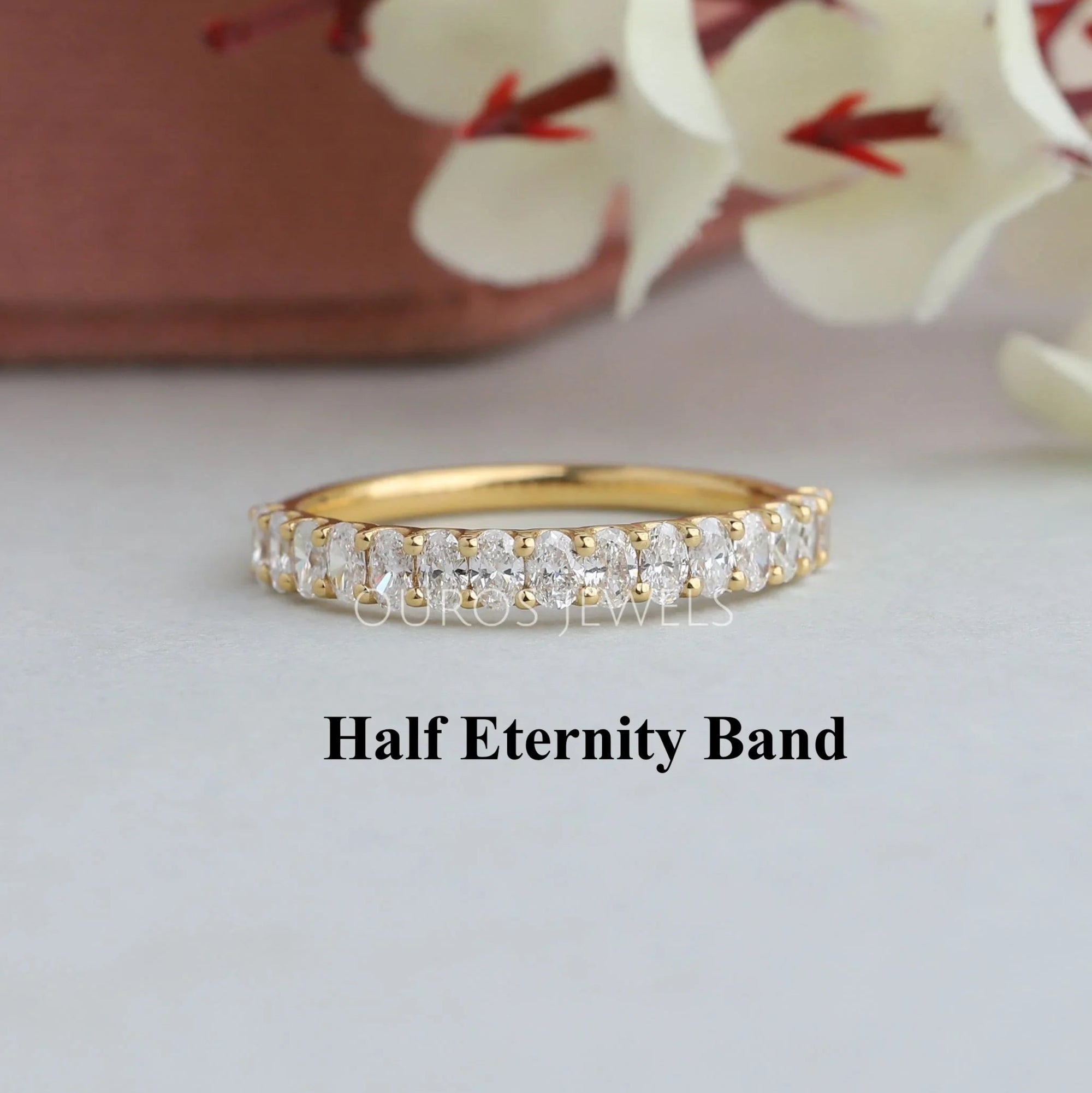 Oval Cut Lab Diamond Anniversary Band Ring