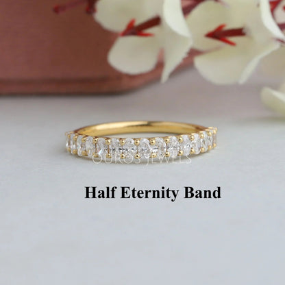 Oval Cut Lab Diamond Anniversary Band Ring