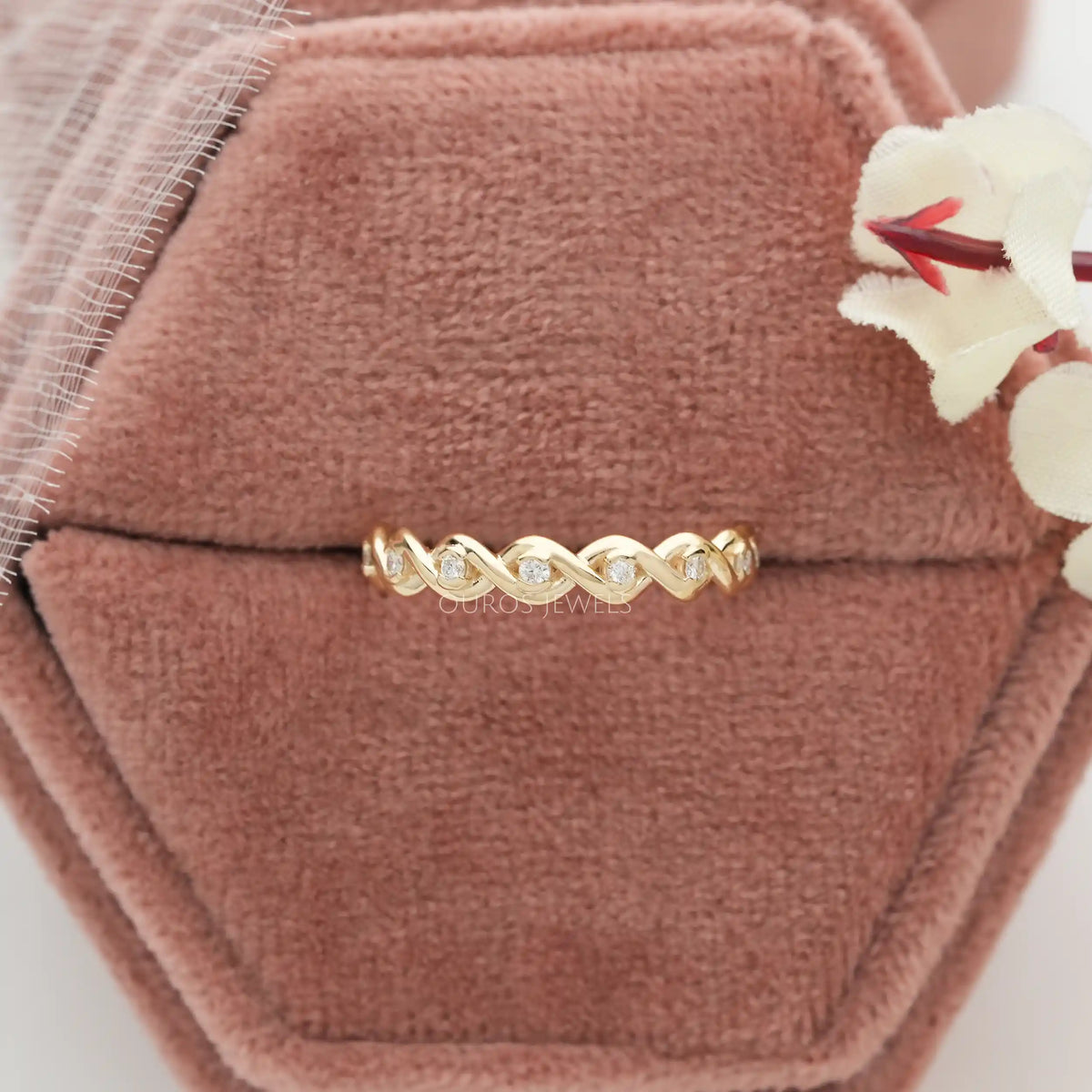 Infinity Shape Round Cut Lab Grown Diamond Eternity Band