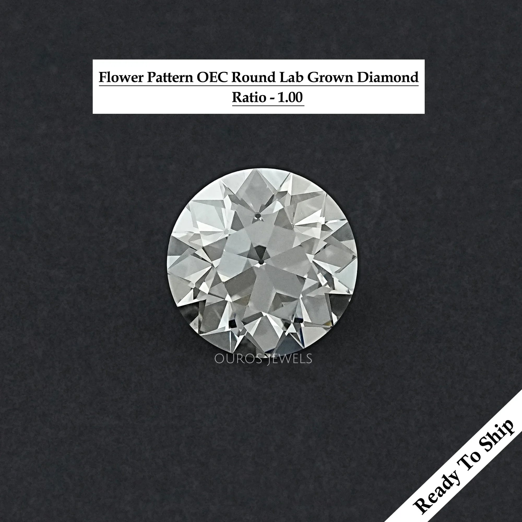 Flower Pattern Old European Round Cut Loose Diamond Loose