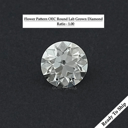 Flower Pattern Old European Round Cut Loose Diamond Loose