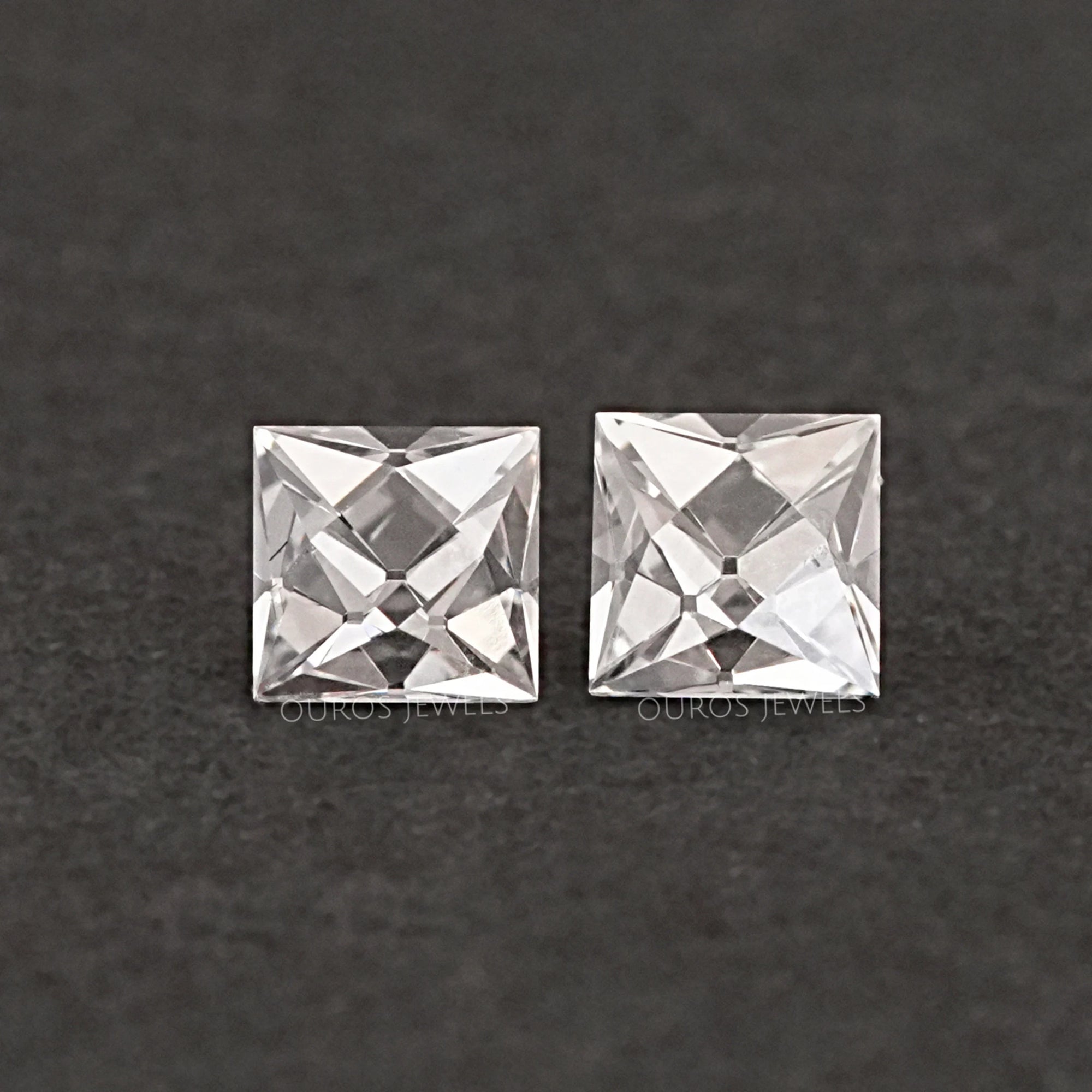French Cut Lab Grown Diamond Matching Pair Loose