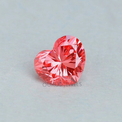 Pink Heart Cut Lab Grown Diamond