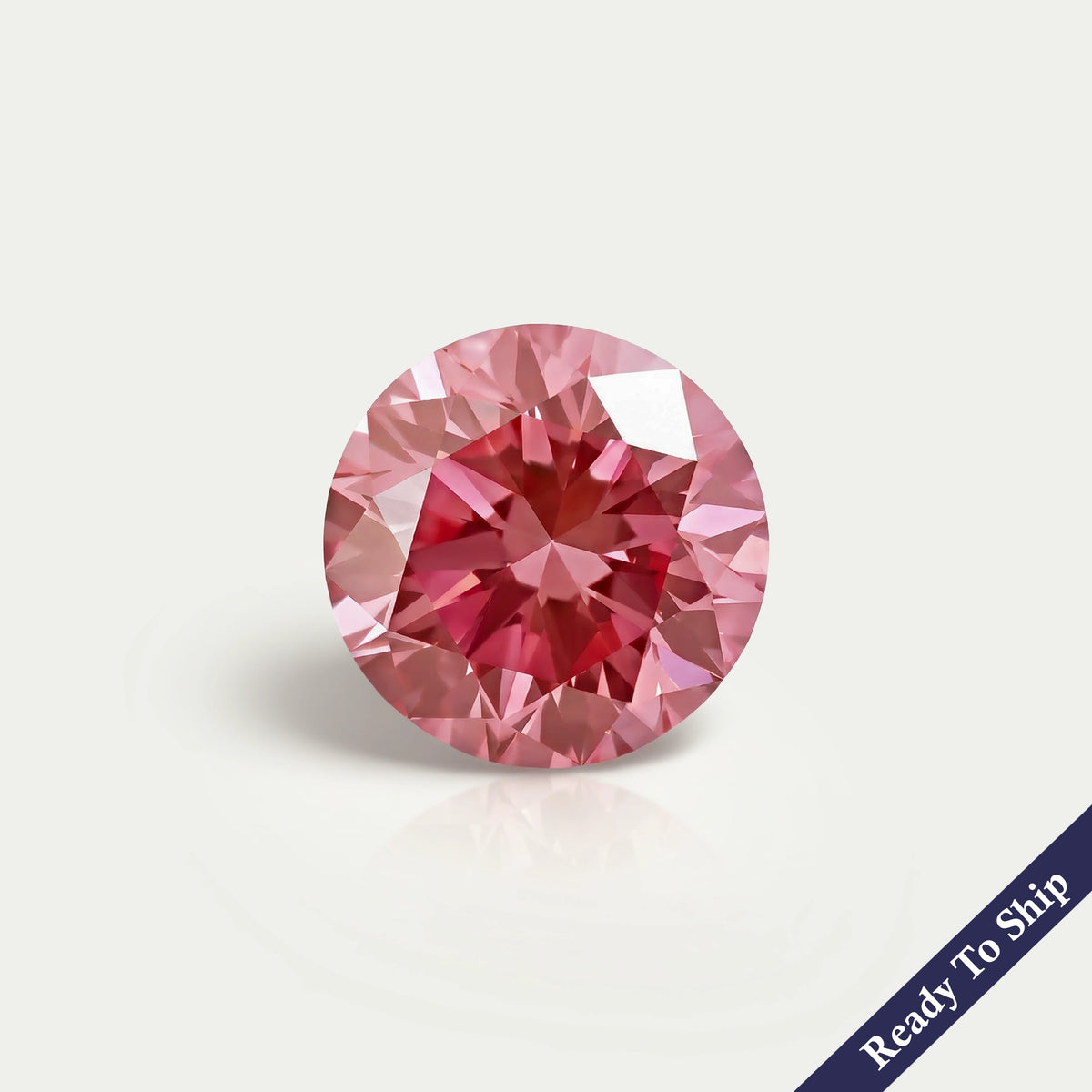 Ouros Jewels 0.55 CT Pink Round Lab Loose Diamond