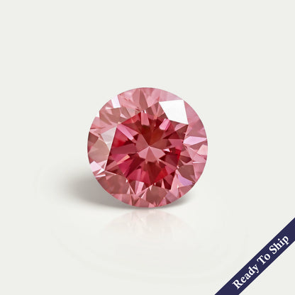 0.55 CT Pink Round Lab Loose Diamond Loose