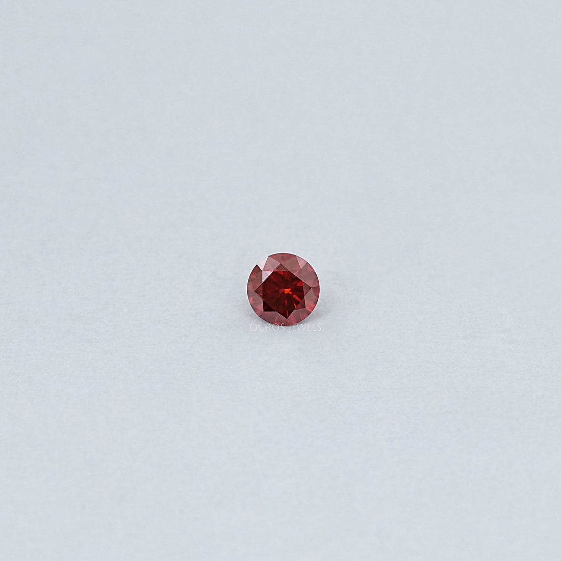 Red Round Lab Grown Loose Diamond Loose