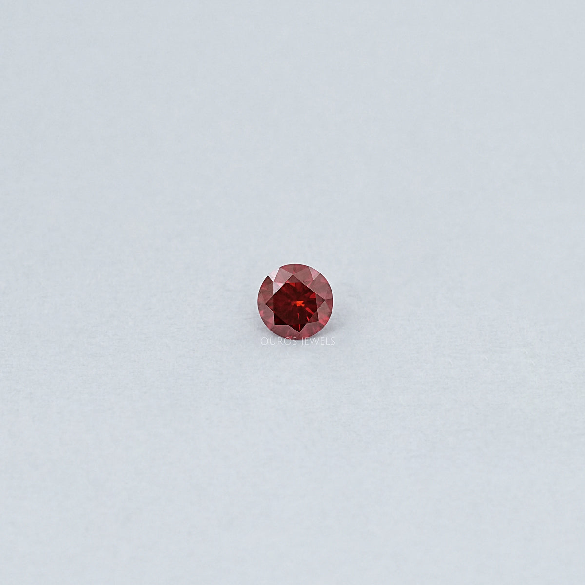 Red Round Lab Grown Loose Diamond Loose