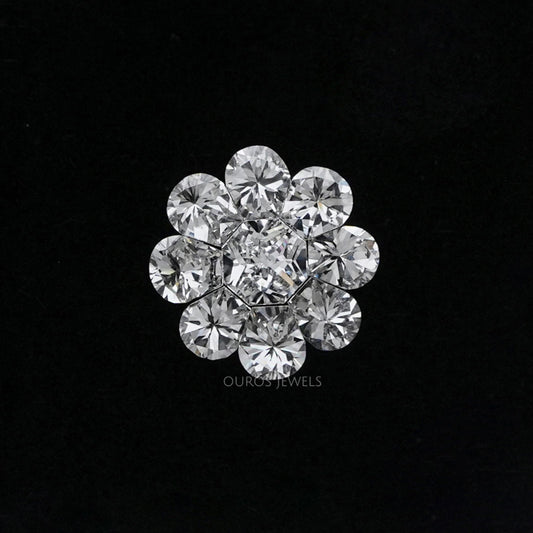 Round Pie Cut Lab Grown Diamond Loose