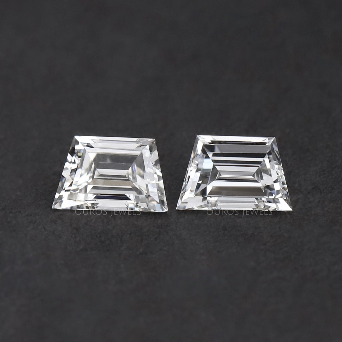 Step Cut Trapezoid Lab Grown Diamond Matching Pair Loose