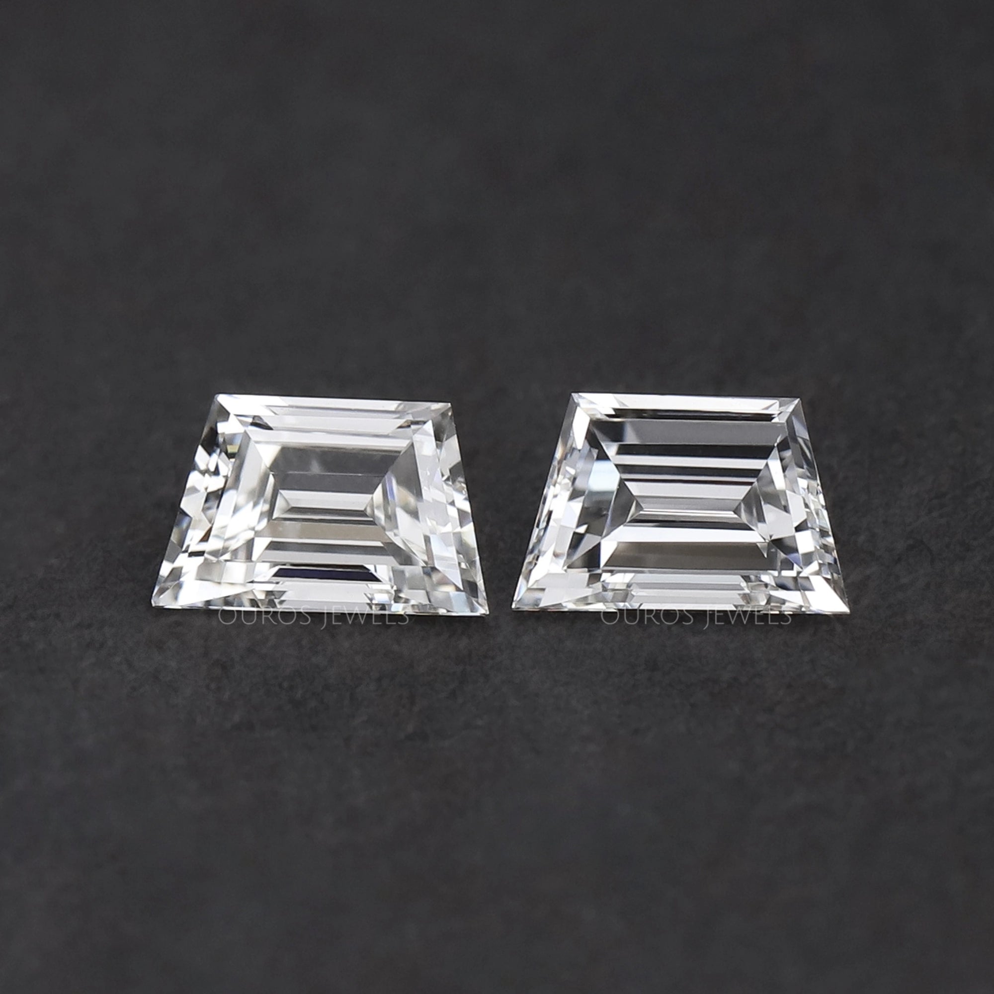 Step Cut Trapezoid Lab Grown Diamond Matching Pair Loose