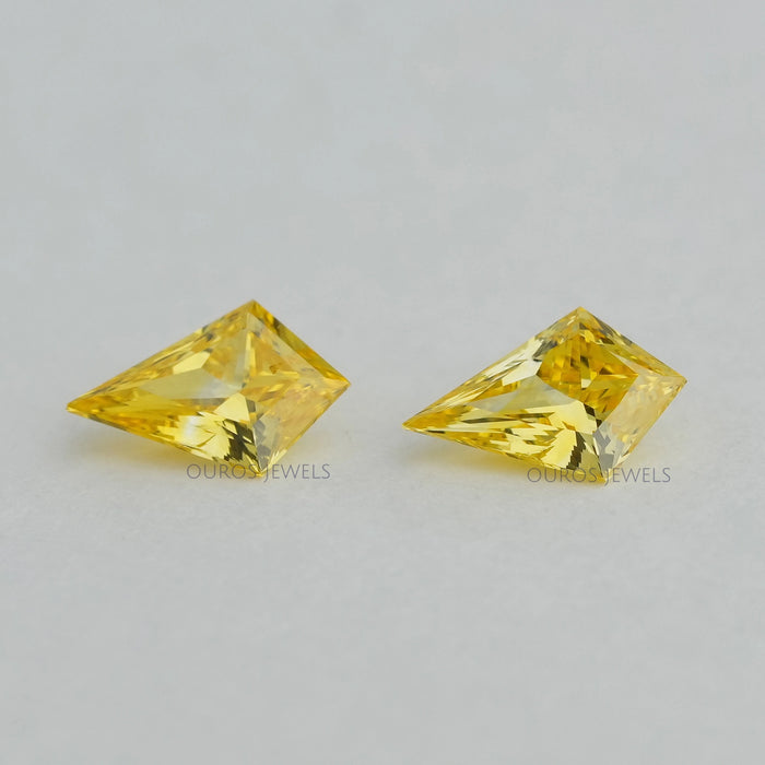 Yellow Kite Cut Lab Grown Diamond Matching Pair Loose